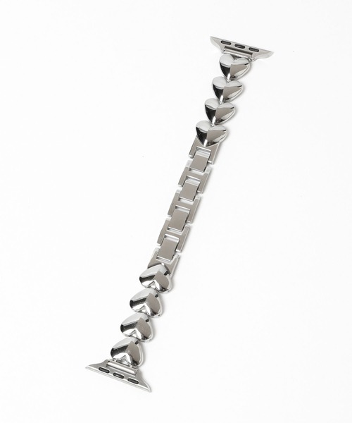 Me%（ミィパーセント）の「【ステンレス】AppleWatch miniハートバンド　605859（デジタル腕時計・レディース・シルバー/ブラック・MEDIUM）」の10枚目の写真