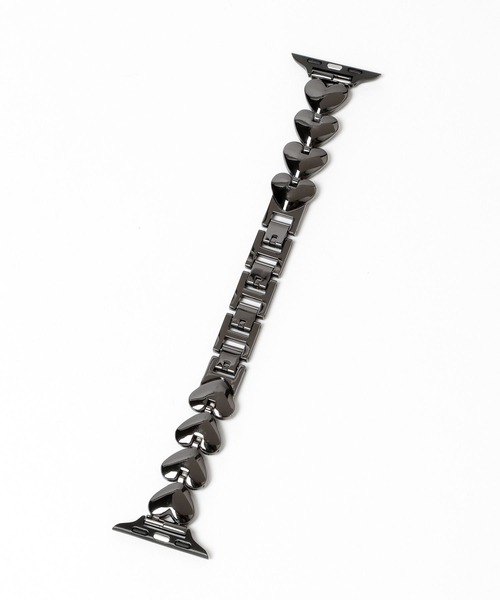 Me%（ミィパーセント）の「【ステンレス】AppleWatch miniハートバンド　605859（デジタル腕時計・レディース・シルバー/ブラック・MEDIUM）」の11枚目の写真