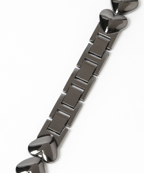 Me%（ミィパーセント）の「【ステンレス】AppleWatch miniハートバンド　605859（デジタル腕時計・レディース・シルバー/ブラック・MEDIUM）」の12枚目の写真