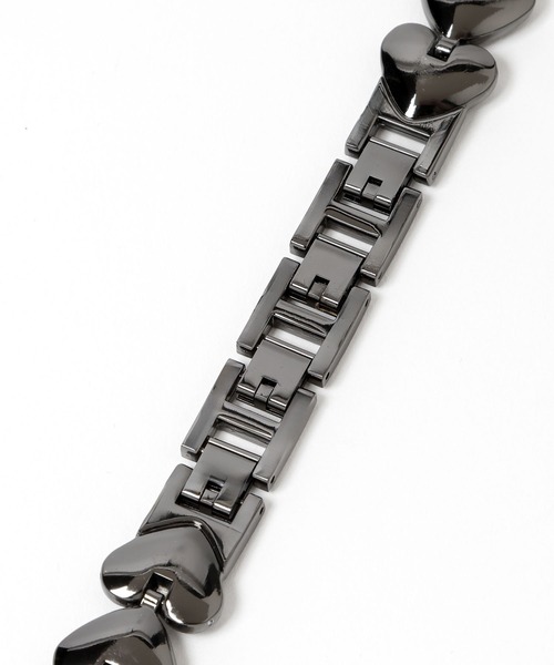 Me%（ミィパーセント）の「【ステンレス】AppleWatch miniハートバンド　605859（デジタル腕時計・レディース・シルバー/ブラック・MEDIUM）」の13枚目の写真