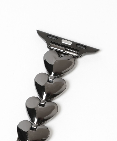 Me%（ミィパーセント）の「【ステンレス】AppleWatch miniハートバンド　605859（デジタル腕時計・レディース・シルバー/ブラック・MEDIUM）」の3枚目の写真