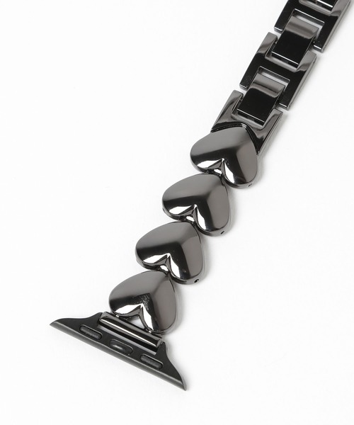 Me%（ミィパーセント）の「【ステンレス】AppleWatch miniハートバンド　605859（デジタル腕時計・レディース・シルバー/ブラック・MEDIUM）」の6枚目の写真