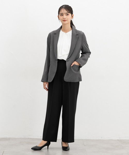 Honeys(ハニーズ)の「【ハニぽか】あったか裏地ボウタイブラウス(シャツ/ブラウス・レディース・グレイッシュブルー/ブラック系その他/アイボリー/ネイビー/ピンク系/ボルドー・3L/L/LL/M/S)」の8枚目の写真