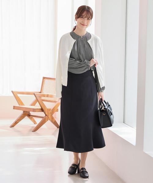 Honeys(ハニーズ)の「【ハニぽか】あったか裏地ボウタイブラウス(シャツ/ブラウス・レディース・グレイッシュブルー/ブラック系その他/アイボリー/ネイビー/ピンク系/ボルドー・3L/L/LL/M/S)」の18枚目の写真