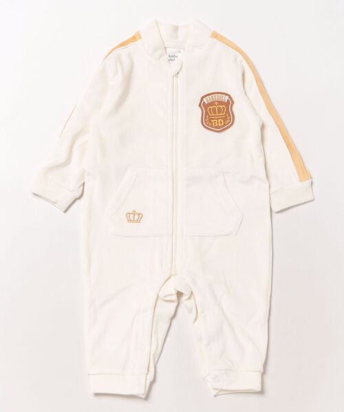 BABYDOLL（ベビードール）の「パイピングベロアロンパース 1059B（ロンパース・キッズ・ブラウン/チェリーピンク/オフホワイト/ブラック・70cm/80ｃｍ）」の6枚目の写真