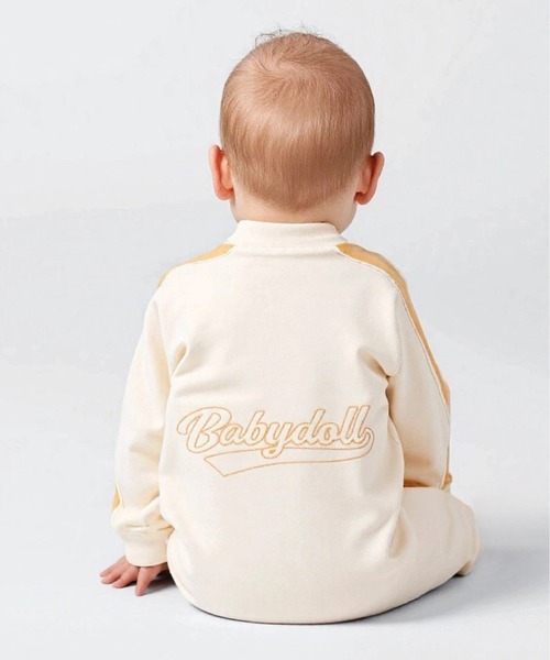 BABYDOLL（ベビードール）の「パイピングベロアロンパース 1059B（ロンパース・キッズ・ブラウン/チェリーピンク/オフホワイト/ブラック・70cm/80ｃｍ）」の7枚目の写真