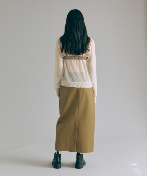 EN NEUME(エンノイム)の「Sheer Mohair Polo Knit(ニット/セーター・レディース・チャコール/ブラウン/アイボリー・FREE)」の13枚目の写真