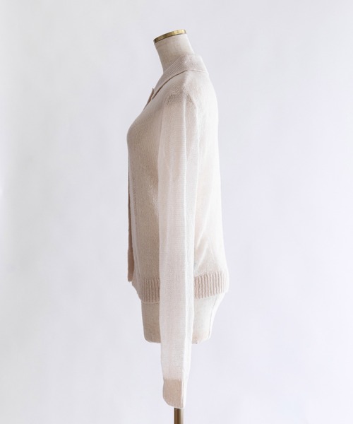 EN NEUME(エンノイム)の「Sheer Mohair Polo Knit(ニット/セーター・レディース・チャコール/ブラウン/アイボリー・FREE)」の16枚目の写真