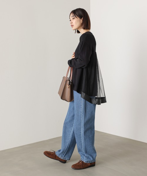 Bou Jeloud（ブージュルード）の「バックチュールニット（ニット/セーター・レディース・A/グレー/ブラック・FREE）」の6枚目の写真