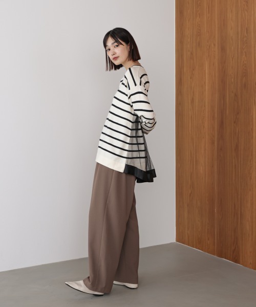 Bou Jeloud（ブージュルード）の「バックチュールニット（ニット/セーター・レディース・A/グレー/ブラック・FREE）」の17枚目の写真