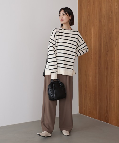 Bou Jeloud（ブージュルード）の「バックチュールニット（ニット/セーター・レディース・A/グレー/ブラック・FREE）」の20枚目の写真