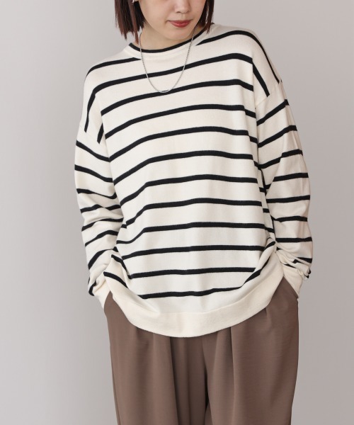 Bou Jeloud（ブージュルード）の「バックチュールニット（ニット/セーター・レディース・A/グレー/ブラック・FREE）」の21枚目の写真