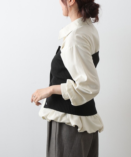 COLONY 2139（コロニートゥーワンスリーナイン）の「ニットビスチェ（その他トップス・レディース・ブラック/グレー/ベージュ・FREE）」の6枚目の写真