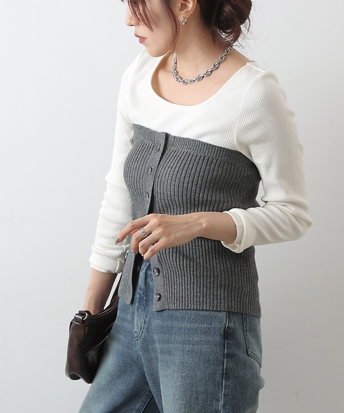 COLONY 2139（コロニートゥーワンスリーナイン）の「ニットビスチェ（その他トップス・レディース・ブラック/グレー/ベージュ・FREE）」の15枚目の写真