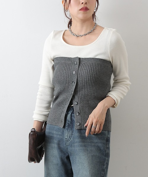 COLONY 2139（コロニートゥーワンスリーナイン）の「ニットビスチェ（その他トップス・レディース・ブラック/グレー/ベージュ・FREE）」の16枚目の写真