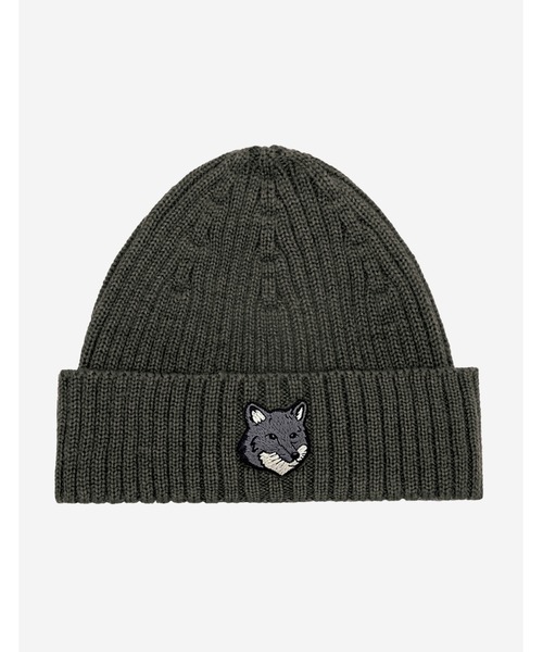 Maison Kitsune（メゾンキツネ）の「FOX HEAD LARGE BEANIE（ニットキャップ/ビーニー・メンズ・ネイビー/ブラウン/モスグリーン・U）」の7枚目の写真