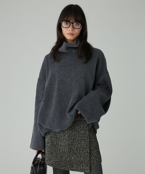 BABYLONE(バビロン)の「フリースタートルプルオーバー(その他トップス・レディース・チャコール/ホワイト/ベージュ・フリー)」の3枚目の写真