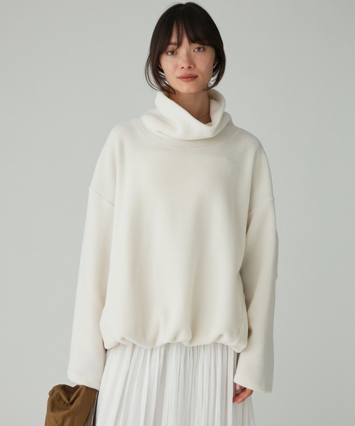 BABYLONE(バビロン)の「フリースタートルプルオーバー(その他トップス・レディース・チャコール/ホワイト/ベージュ・フリー)」の4枚目の写真