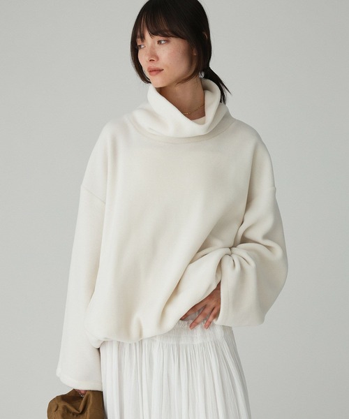 BABYLONE(バビロン)の「フリースタートルプルオーバー(その他トップス・レディース・チャコール/ホワイト/ベージュ・フリー)」の5枚目の写真