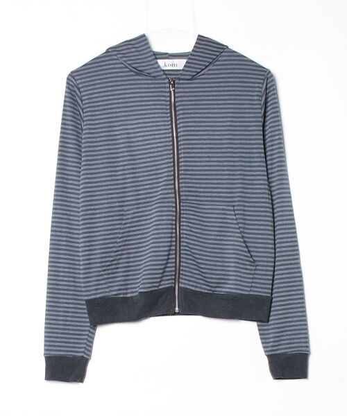 A'GEM/9 × .kom 『.KOM/ドットケーオーエム』 クロップボーダー ZIP A'GEM/9 × .kom 『.KOM/ドットケーオーエム』 クロップボーダー ZIP