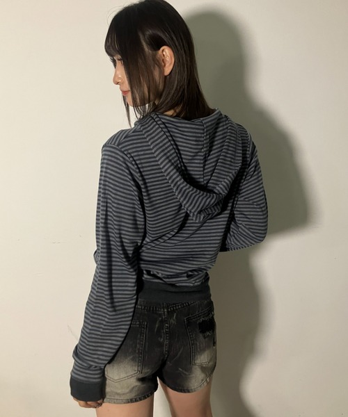 A'GEM/9 × .kom 『.KOM/ドットケーオーエム』 クロップボーダー ZIP