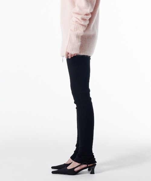 JOSE MOON(ジョゼムーン)の「KNIT LEGGINGS/ニットレギンス(レギンス/スパッツ・レディース・グレー/カーキ/ブラック/ボルドー・FREE)」の6枚目の写真