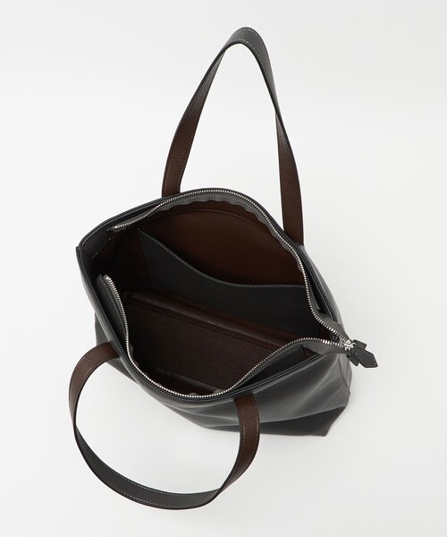 UNITED ARROWS（ユナイテッドアローズ）の「レザーライク トートバッグ TALL（トートバッグ・メンズ・ブラック/ダークグレー・FREE）」の6枚目の写真