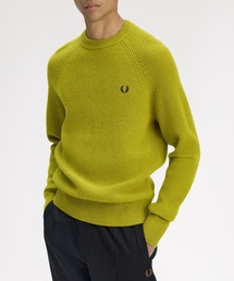FRED PERRY | Lambswool Raglan Jumper/ラムウールラグランスリーブニット(ニット/セーター)