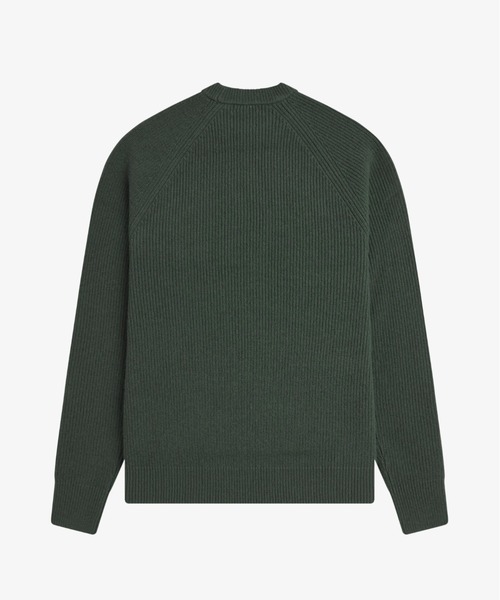 FRED PERRY(フレッドペリー)の「Lambswool Raglan Jumper/ラムウールラグランスリーブニット(ニット/セーター・メンズ・グリーン/グレー/オフホワイト/イエロー・S/M/L)」の7枚目の写真