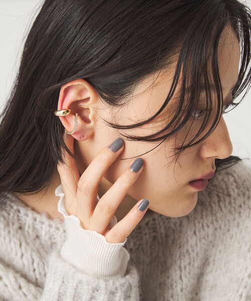 green label relaxing(グリーンレーベルリラクシング)の「【WEB限定】2本セット イヤーカフ(キュービックジルコニア) / イヤカフ(イヤーカフ・レディース・シルバー/ゴールド・FREE)」の4枚目の写真