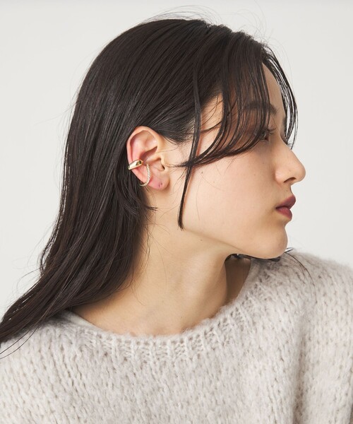 green label relaxing(グリーンレーベルリラクシング)の「【WEB限定】2本セット イヤーカフ(キュービックジルコニア) / イヤカフ(イヤーカフ・レディース・シルバー/ゴールド・FREE)」の5枚目の写真