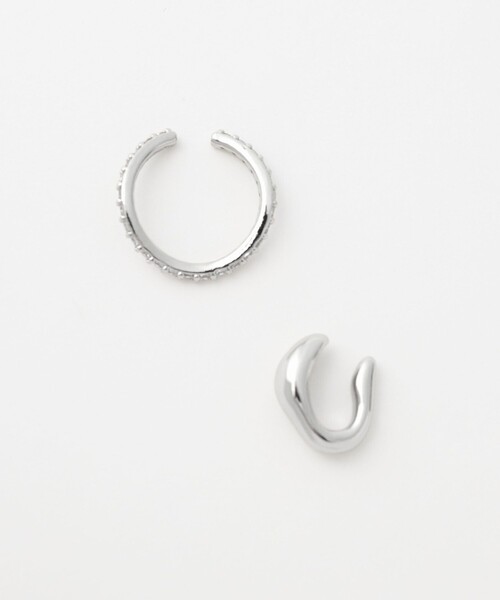 green label relaxing(グリーンレーベルリラクシング)の「【WEB限定】2本セット イヤーカフ(キュービックジルコニア) / イヤカフ(イヤーカフ・レディース・シルバー/ゴールド・FREE)」の9枚目の写真