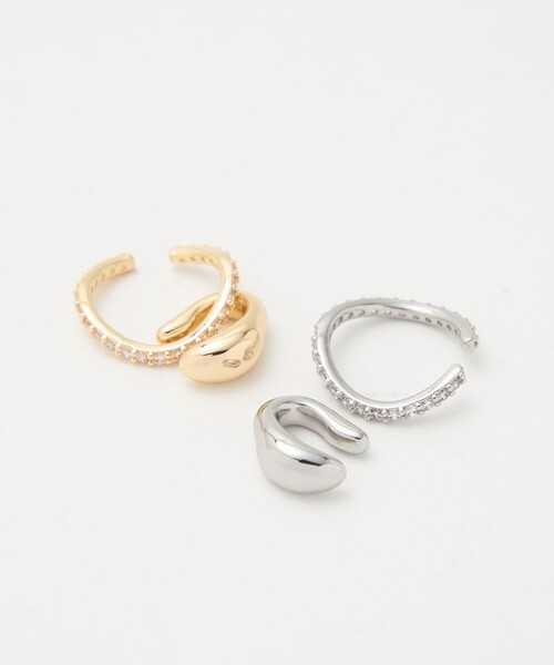 green label relaxing(グリーンレーベルリラクシング)の「【WEB限定】2本セット イヤーカフ(キュービックジルコニア) / イヤカフ(イヤーカフ・レディース・シルバー/ゴールド・FREE)」の21枚目の写真