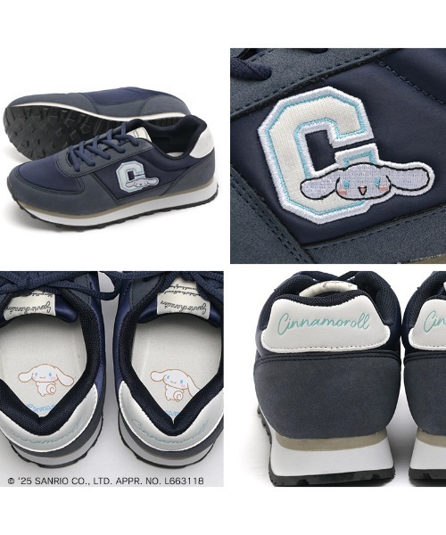 sanrio（サンリオ）の「sanrio/サンリオ レトロ スニーカー 「ハローキティ、マイメロディ、シナモロール、クロミ」（スニーカー・レディース・ブラック/グレー/ネイビー/ベージュ/イエロー・23.0cm/23.5cm/24.0cm/24.5cm/22.5cm）」の11枚目の写真
