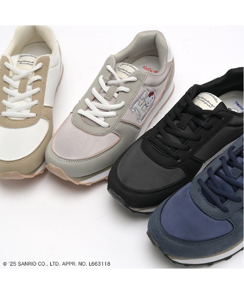sanrio（サンリオ）の「sanrio/サンリオ レトロ スニーカー 「ハローキティ、マイメロディ、シナモロール、クロミ」（スニーカー・レディース・ブラック/グレー/ネイビー/ベージュ/イエロー・23.0cm/23.5cm/24.0cm/24.5cm/22.5cm）」の12枚目の写真