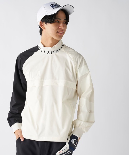 FILA GOLF(フィラゴルフ )の「【FILA GOLF:フィラゴルフ】モックネックプルオーバー ゴルフ アウトドア 撥水(その他トップス・メンズ・オフホワイト/グレー/ブラック・LARGE/X-LARGE/XX-LARGE/MEDIUM)」の2枚目の写真