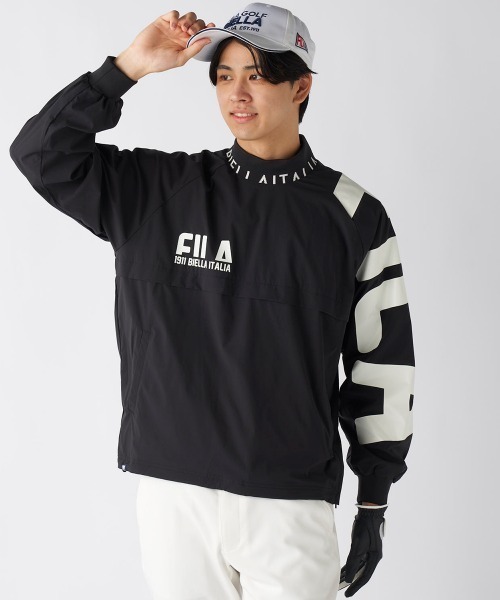 FILA GOLF(フィラゴルフ )の「【FILA GOLF:フィラゴルフ】モックネックプルオーバー ゴルフ アウトドア 撥水(その他トップス・メンズ・オフホワイト/グレー/ブラック・LARGE/X-LARGE/XX-LARGE/MEDIUM)」の3枚目の写真