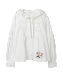 最終値下げ、新品タグつき、ピンクハウス、ブラウス、水色 水色ギンガムフード付きブラウス - ピンクハウス通販