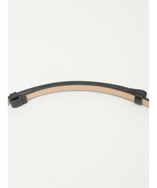 m.f.editorial（エムエフエディトリアル）の「【合成皮革  サフィアーノ型押し】m.f.エディトリアル レディース スライド ナローベルト（ベルト・レディース・ベージュ/ブラック・FREE）」の9枚目の写真