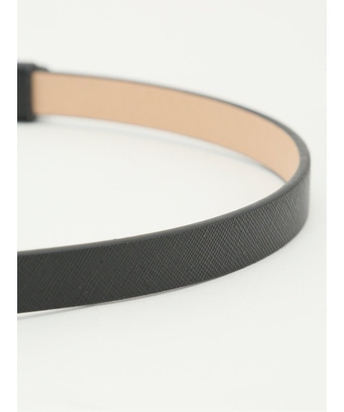 m.f.editorial（エムエフエディトリアル）の「【合成皮革  サフィアーノ型押し】m.f.エディトリアル レディース スライド ナローベルト（ベルト・レディース・ベージュ/ブラック・FREE）」の8枚目の写真