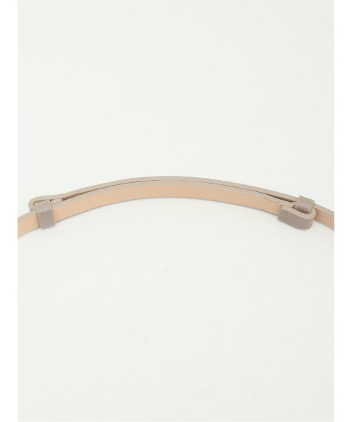 m.f.editorial（エムエフエディトリアル）の「【合成皮革  サフィアーノ型押し】m.f.エディトリアル レディース スライド ナローベルト（ベルト・レディース・ベージュ/ブラック・FREE）」の5枚目の写真