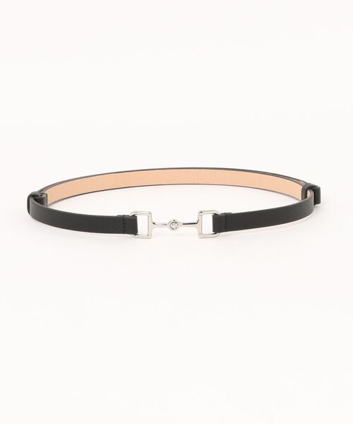 m.f.editorial（エムエフエディトリアル）の「【合成皮革  サフィアーノ型押し】m.f.エディトリアル レディース スライド ナローベルト（ベルト・レディース・ベージュ/ブラック・FREE）」の11枚目の写真