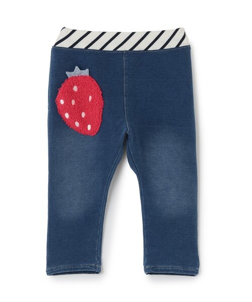 baby cheer(ベイビーチアー)の「イチゴポケットパンツ(その他パンツ・キッズ・ネイビー・110cm/120cm/100cm/90cm/80cm)」の1枚目の写真