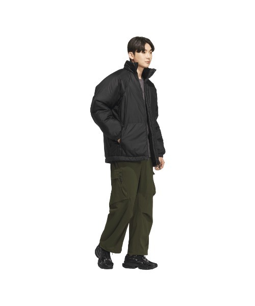 adidas(アディダス)の「アディダス adidas シティエスケープ オーバーサイズフィット リップストップ中わた入りジャケット(ダウンジャケット/コート・メンズ・カーキ/ブラック・LL/3L/M/S/L)」の9枚目の写真