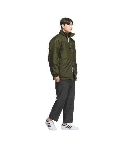 adidas(アディダス)の「アディダス adidas シティエスケープ オーバーサイズフィット リップストップ中わた入りジャケット(ダウンジャケット/コート・メンズ・カーキ/ブラック・LL/3L/M/S/L)」の4枚目の写真