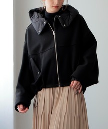 Jines（ジネス）の「フラノⅹタフタ フード取り外し可ブルゾン（ブルゾン）」