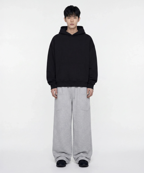 AGOD（エージーオーディー）の「バックシェリング起毛フードTシャツ[ブラック]（パーカー・レディース・その他・SMALL/MEDIUM/LARGE）」の2枚目の写真