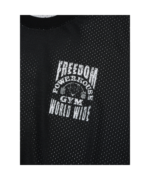 FREEDOM(フリーダム)の「パワーハウスメッシュオーバーサイズTシャツ(ブラック)(Tシャツ/カットソー・メンズ・その他・X-LARGE/2XL/3XL/LARGE/4XL)」の4枚目の写真