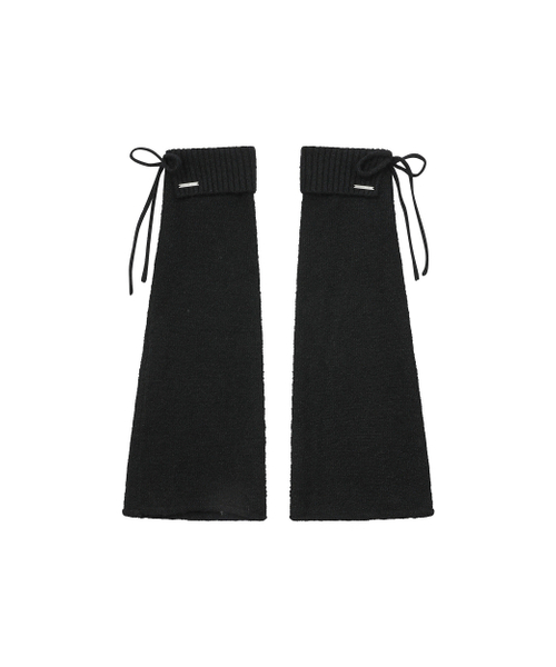 Drawstring leg warmer BLACK