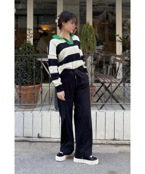 MUSINSA STANDARD WOMAN(ムシンサスタンダードウーマン)の「ウーマンズフラットテリーワイドラウンジスウェットパンツ【ブラック】(スウェットパンツ・レディース・その他・SMALL/MEDIUM/LARGE/X-SMALL)」の15枚目の写真